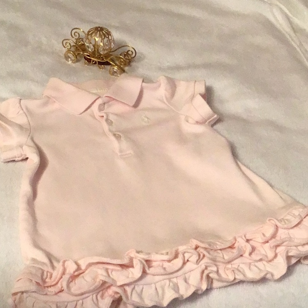 Light Pink Ruffle Polo Dress